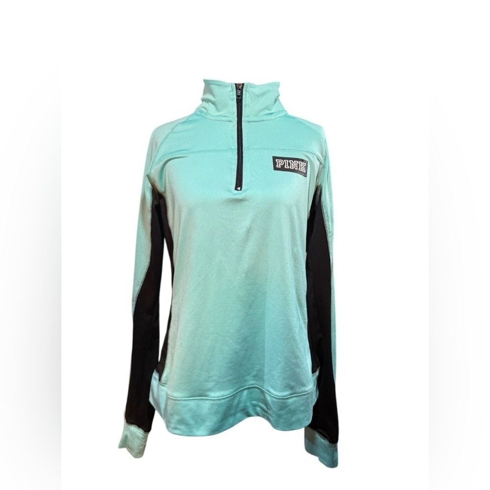 Victoria’s Secret PINK Women’s Turquoise Quarter Zip Pullover | Size Medium